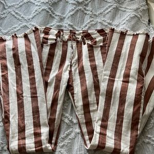 Altar’d state flare striped jeans